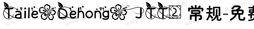 Taile(Dehong) JTT2 常规字体转换